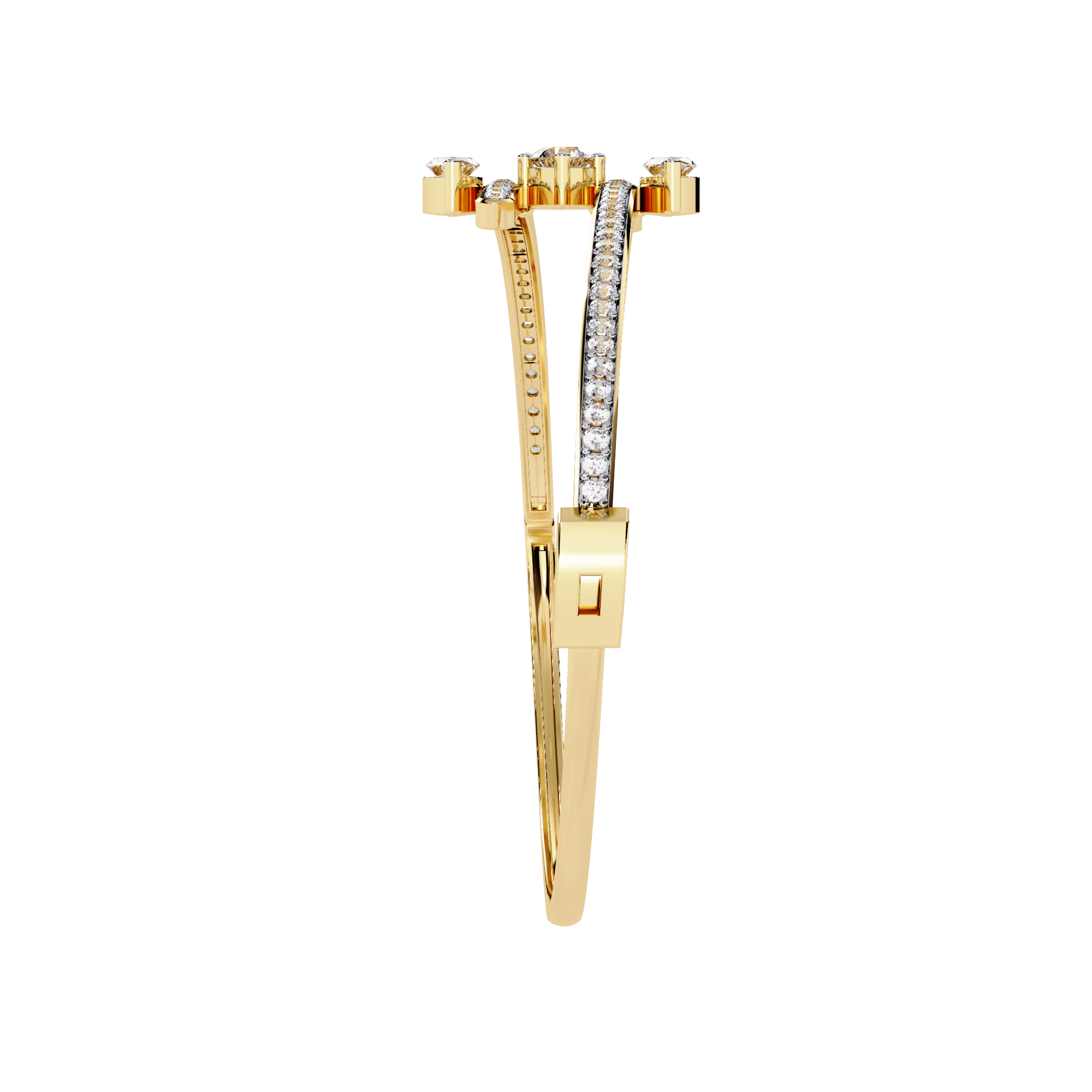 Solitairekart 1.56ct Bypass-Style Natural Diamond Bracelet-HI Color, VS-SI Clarity